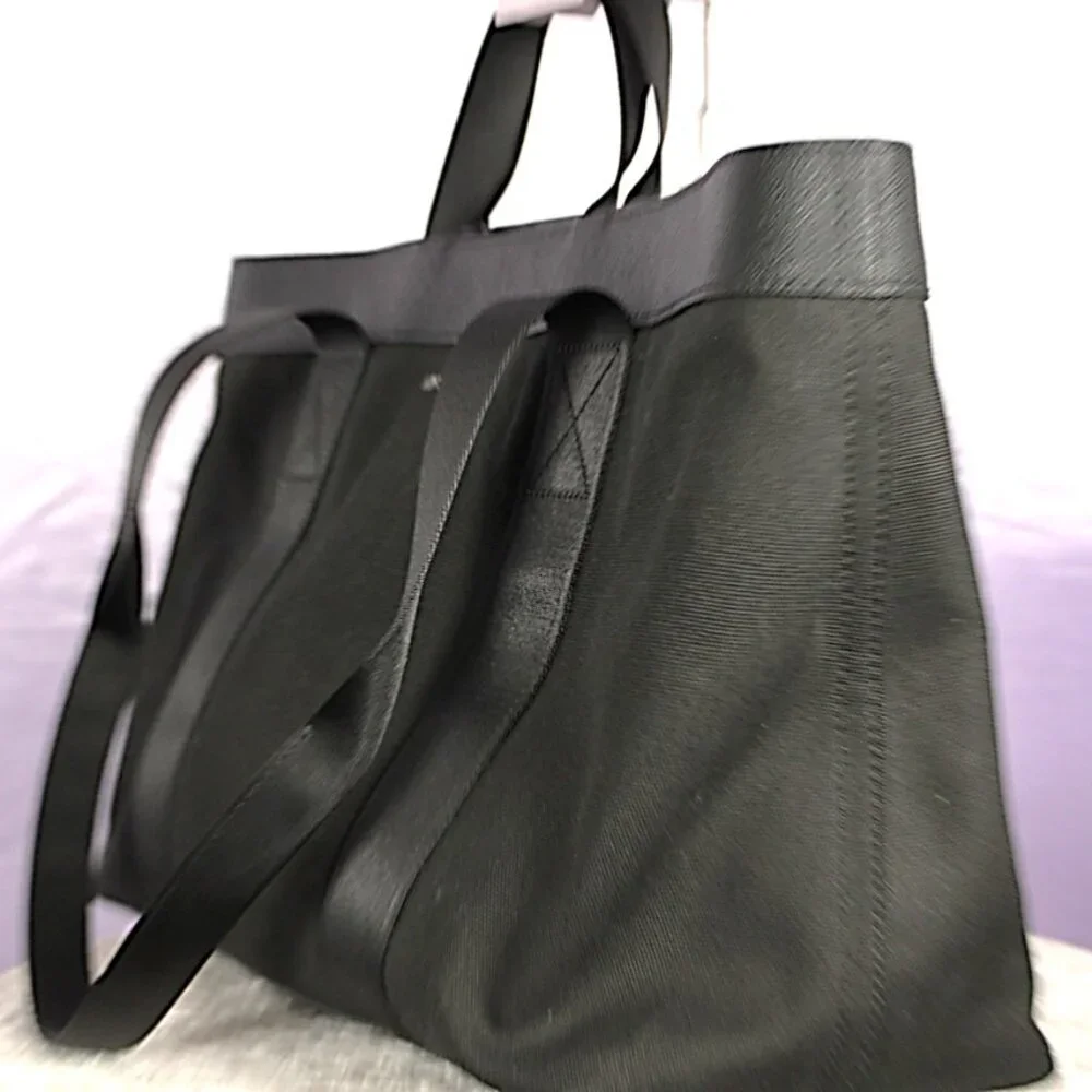 Michael Kors Black Canvas and Leather Laptop Tote